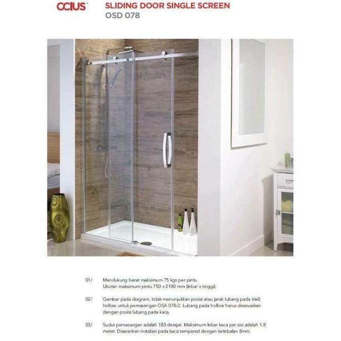 Sliding Shower Screen Accessory Set Pintu Sliding Shower Kamar Mandi
