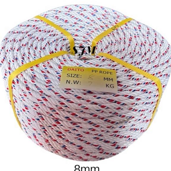 Tali Nylon 8Mm Putih / Tali Tambang 8Mm (220M)