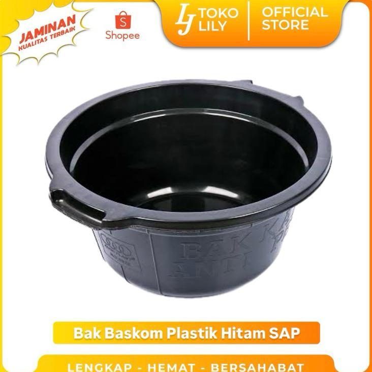 Bak Ember Baskom Hitam Karet Jumbo Sap