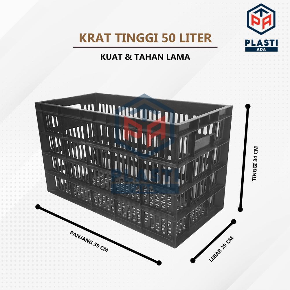Krat Tinggi 50 Liter - Krat Rak Piring / Keranjang Pakaian Serbaguna