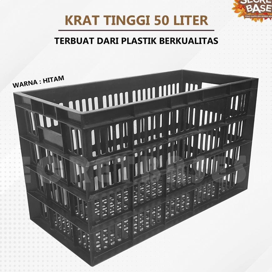 Krat Tinggi 50 Liter - Krat Rak Piring / Keranjang Pakaian Serbaguna