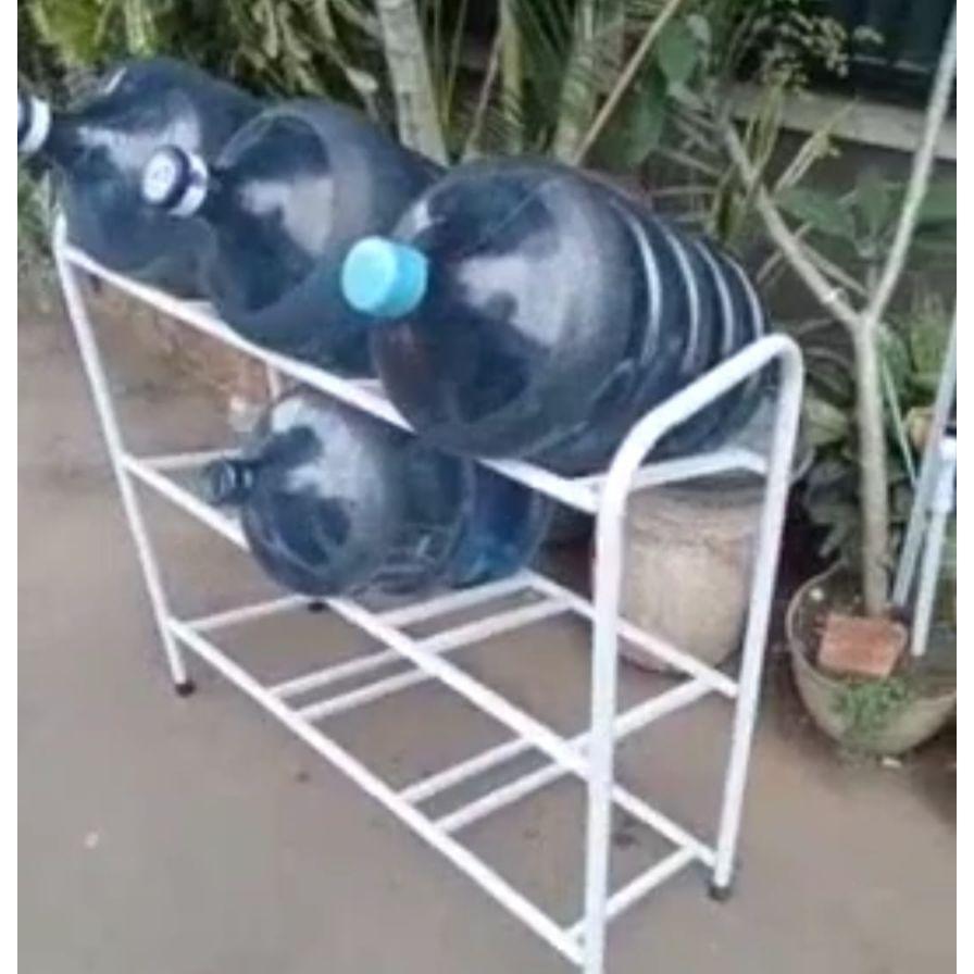 Rak Galon Air Besi 3/4 Susun Hitam/Putih