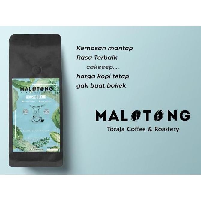Malotong Kopi House Blend Mammik 500 gram  Biji Kopi / Bubuk Kopi / Kopi Susu /Espresso /Americano