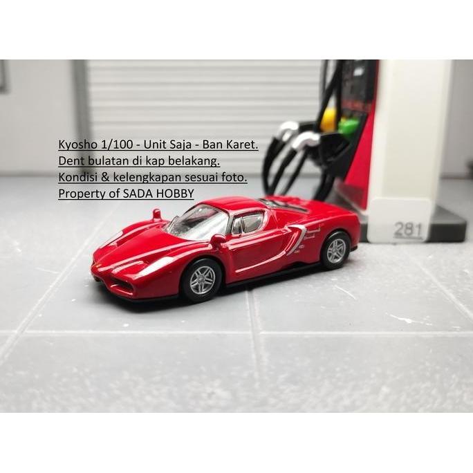 KYOSHO 1/100 FERRARI ENZO RED MERAH LIVERY BREMBO DLL UNIT SAJA KONDISI SESUAI FOTO & TULISAN DI FOT