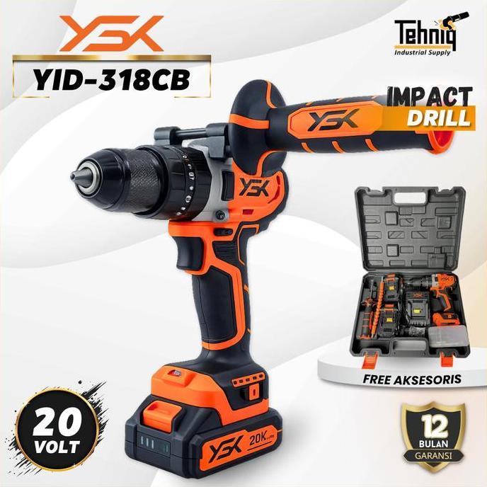 Yasuka YID-318CB Mesin Bor Batre / Impact Drill Cordless YID 318 CB