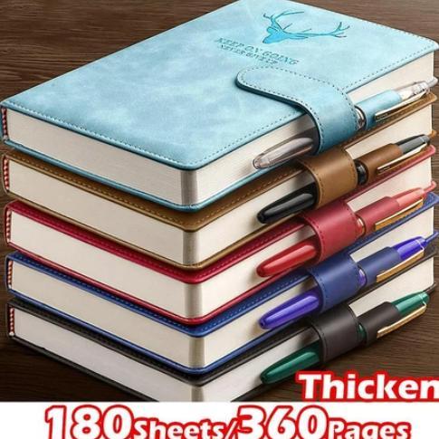 A5 Notebook Kawaii 360 Halaman Buku Harian Buku Harian Lilin Kulit Bisnis Sekolah Kuliah Kantor Perl
