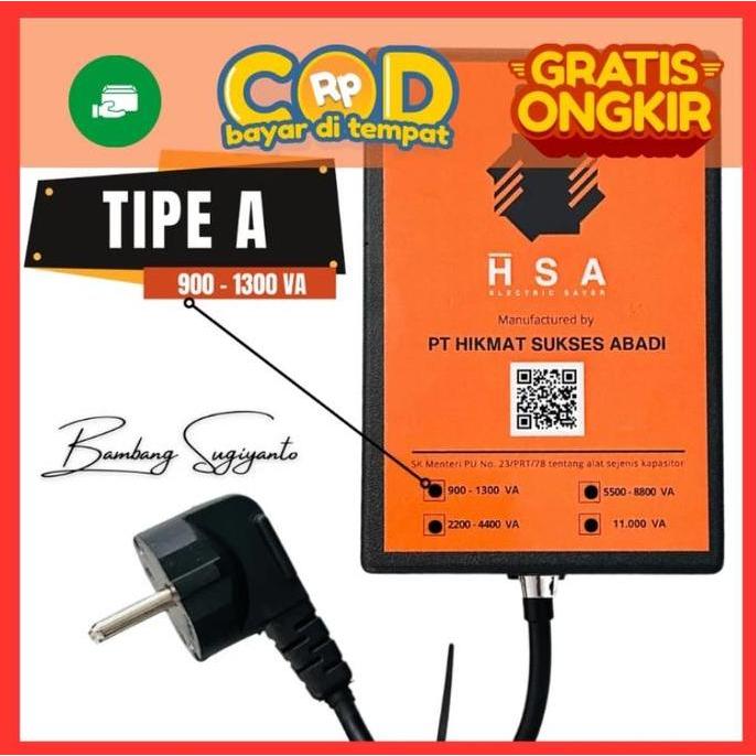 Promo Alat Penghemat Daya Listrik Token Rumah 900 W- 1300 Watt Tipe A Hsa Electric Saver Original