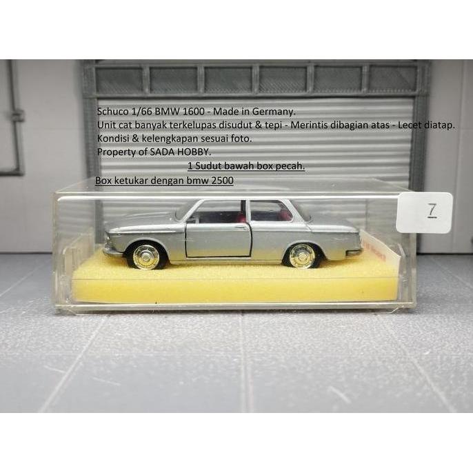 SCHUCO 1/66 BMW 1600 SILVER MADE IN GERMANY MINUS RARE VINTAGE CADATOYS