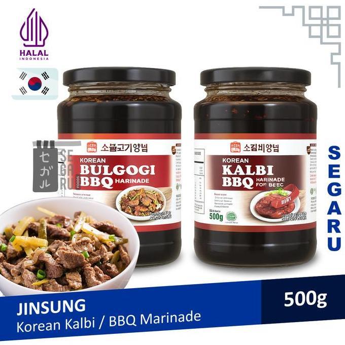 JINSUNG Korean BBQ Kalbi Bulgogi Marinasi Sauce Halal 500 gram Diskon