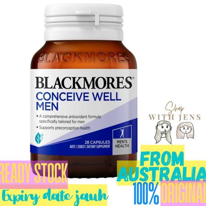 (READY) BLACKMORES CONCEIVE WELL MEN ENERGY SUPPORT VITAMIN 28 TABLETS MEMBANTU REPRODUKSI UNTUK PRI