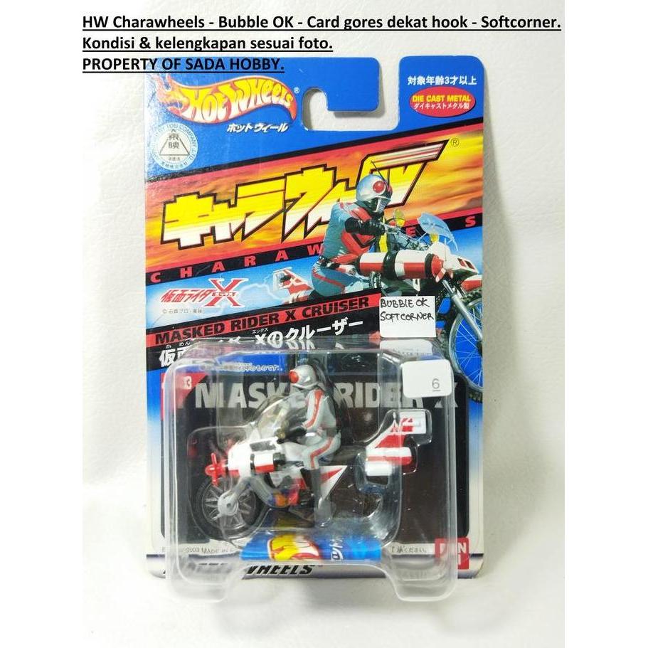 HOT WHEELS CHARAWHEELS MASKED RIDER KAMEN RIDER X CRUISER BANDAI CADATOYS