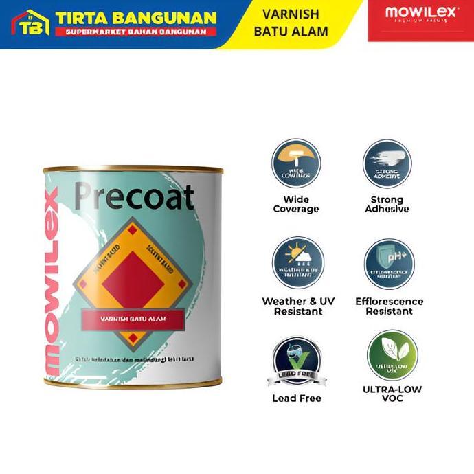 MOWILEX PRECOAT VARNISH BATU ALAM CAT VERNIS BATU ALAM NATURAL BLACK HITAM