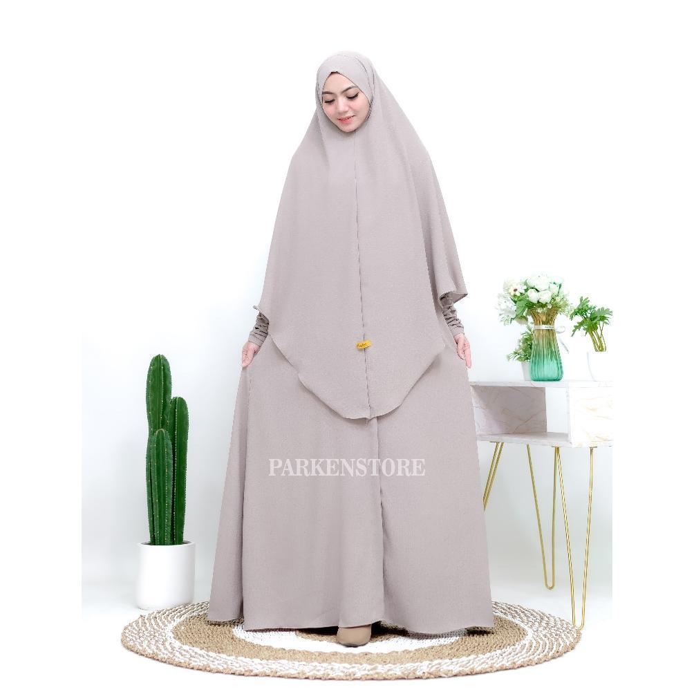 Diskon Gamis Faaza Abaya Syar'I Set Hijab Bandana Free Cadar Tali Crinkle Airflow Highquality