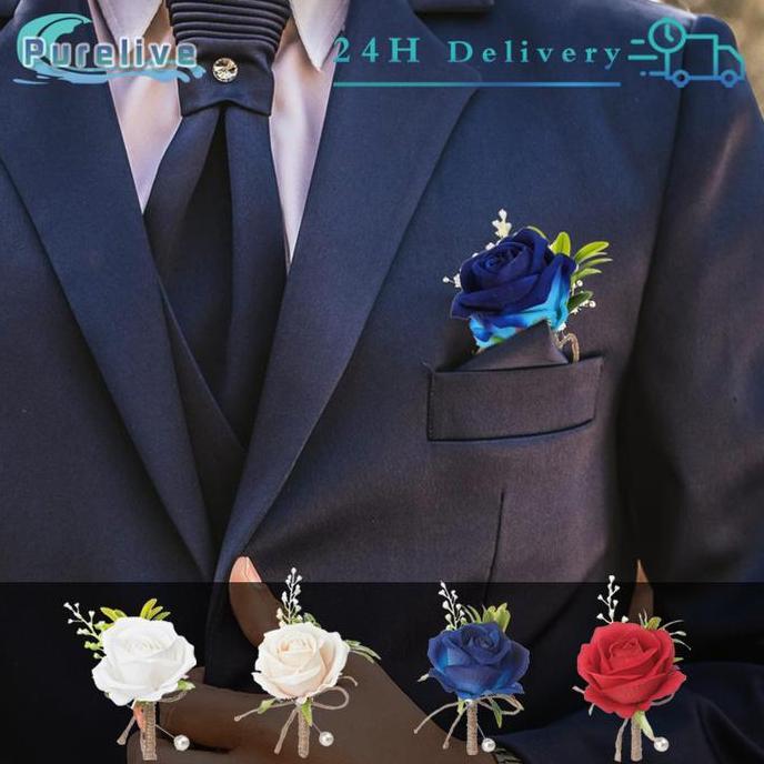 Kara_jayabadi - Bunga Corsage Wedding Korsase Korsage Pin Jas Pria Bunga Corsage Jas Pengantin