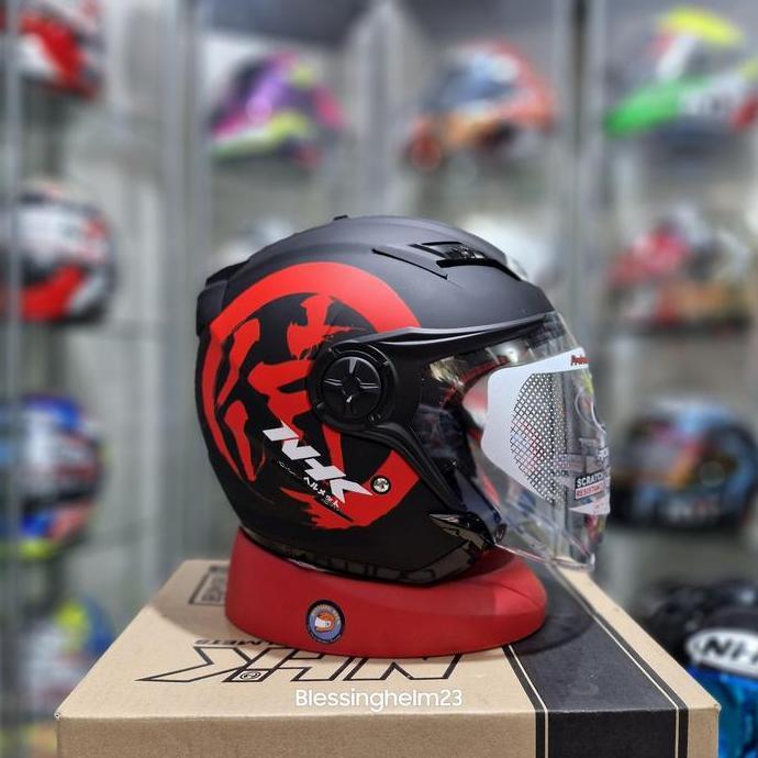 NHK GLADIATOR KANJI BLACK RED DOFF HELM OPEN F