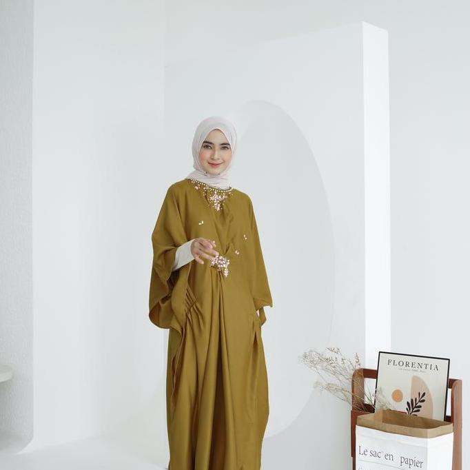 Uffa- Miss Nomi - Sharleez Kaftan Lebaran / Idul Fitri / Baju Muslim / Hijab / Kaftan Nita Panjang G