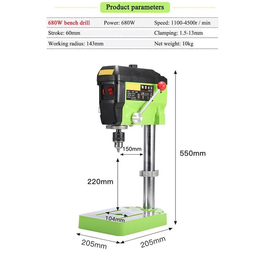 Terlaris Termurah 680W Bor Duduk Mini Bor Listrik Mesin Presisi