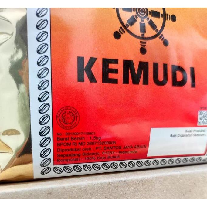 Kopi Bubuk Kemudi 500g / 1000g / 1,5kg dan 6 kg - Kopi Hitam Bubuk Kemudi Coffee Robusta
