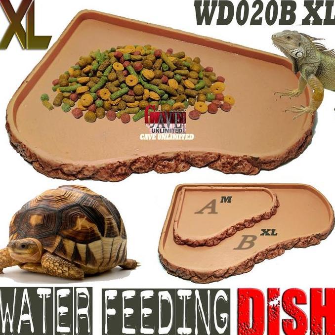 WD020B FEEDING DISH CORNER TEMPAT MAKAN REPTILE KURA TORTOISE IGUANA