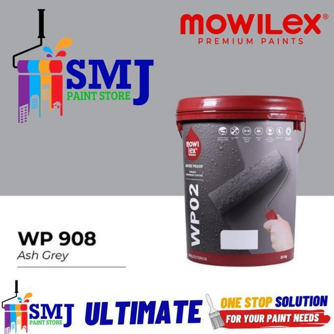Cat Pelapis Anti Bocor MOWILEX Waterproof WP02 908 Warna TINTING Ash Grey 20kg