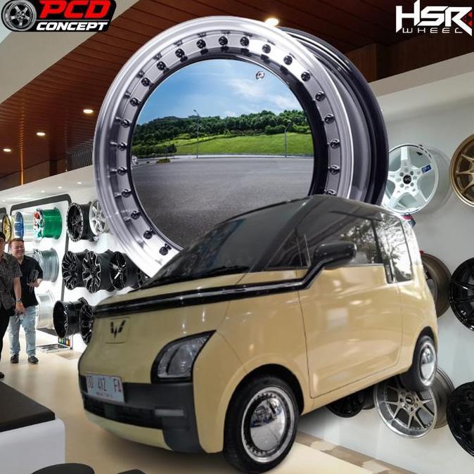 Terlaris Velg Hsr Mirror Ring 14 Plus Ban Buat Wuling Air Ev 4Pcs Velg Ban