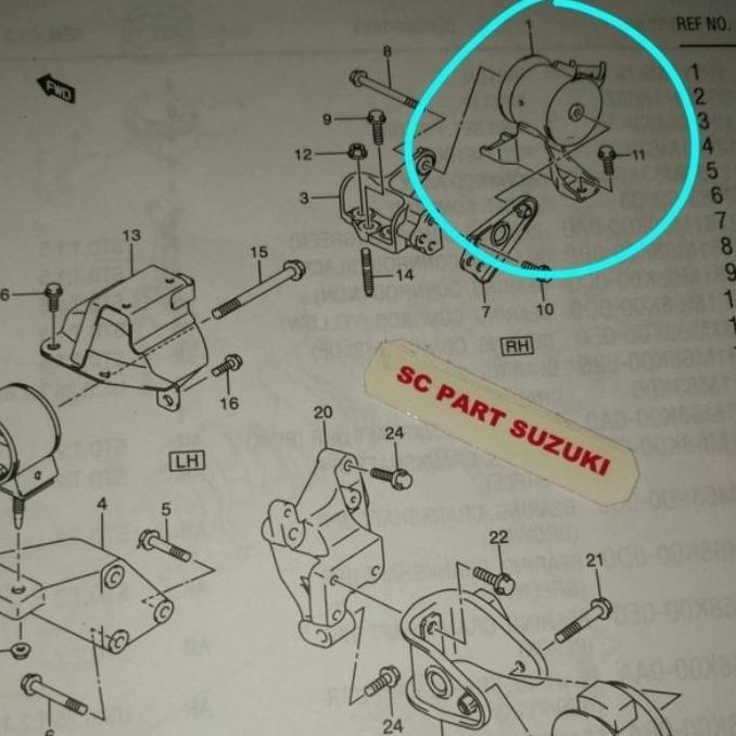 engine mounting suzuki splash ori