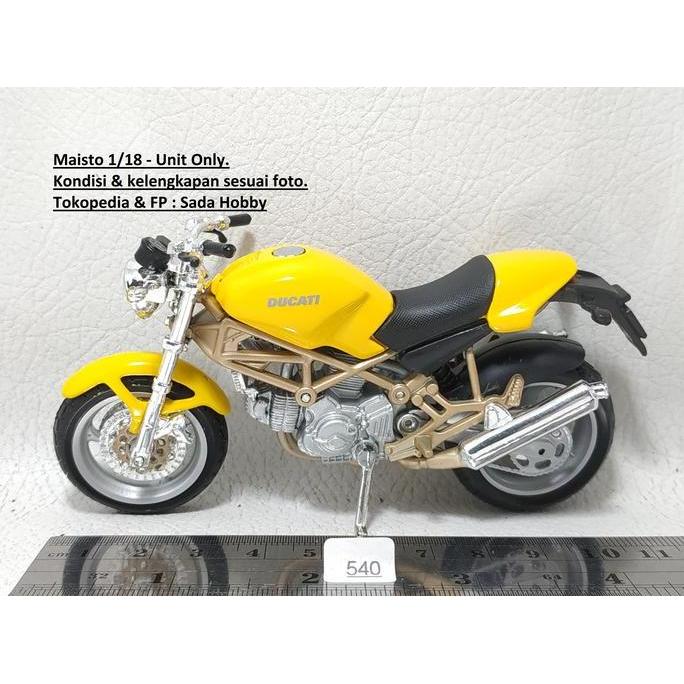 DIECAST MOTOR MAISTO 1/18 DUCATI MONSTER 900 KUNING UNIT ONLY CADATOYS