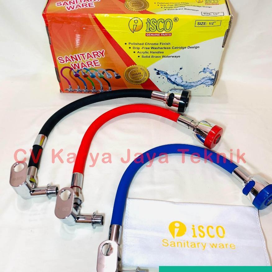Kran Angsa Isco / Kran Wastafel Shower Elastis / Kran Air Dapur Besi Lapis Karet