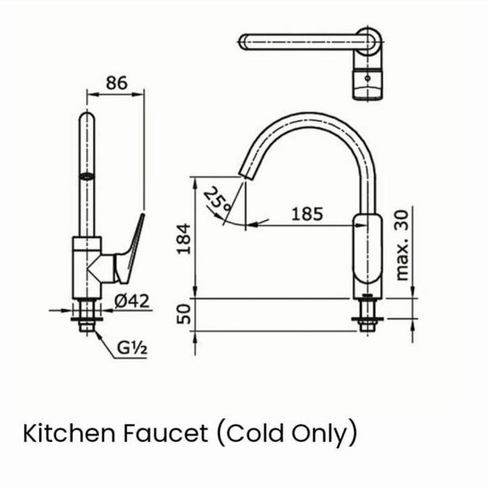 KERAN CUCI PIRING TOTO TX 606 KRS/KRAN SINK TOTO TX606KRS/KERAN AIR