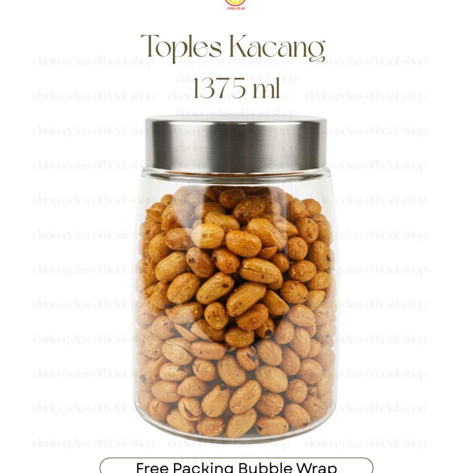 Toples Kaca 1375 Ml / Toples Kacang / Toples Nastar / Toples Kopi / Toples Gula