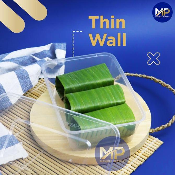 Thinwall Rectangle OT 750ml Cup Mika OTI Food Container Kotak Makan Plastik Persegi Panjang 750ml - 