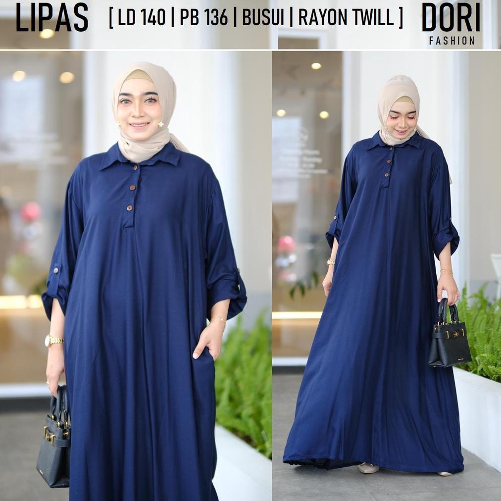 Premium Gamis Hitam Jumbo Elegan Ld 140 Fit Xxxxl - Xxxxxl Lipasa
