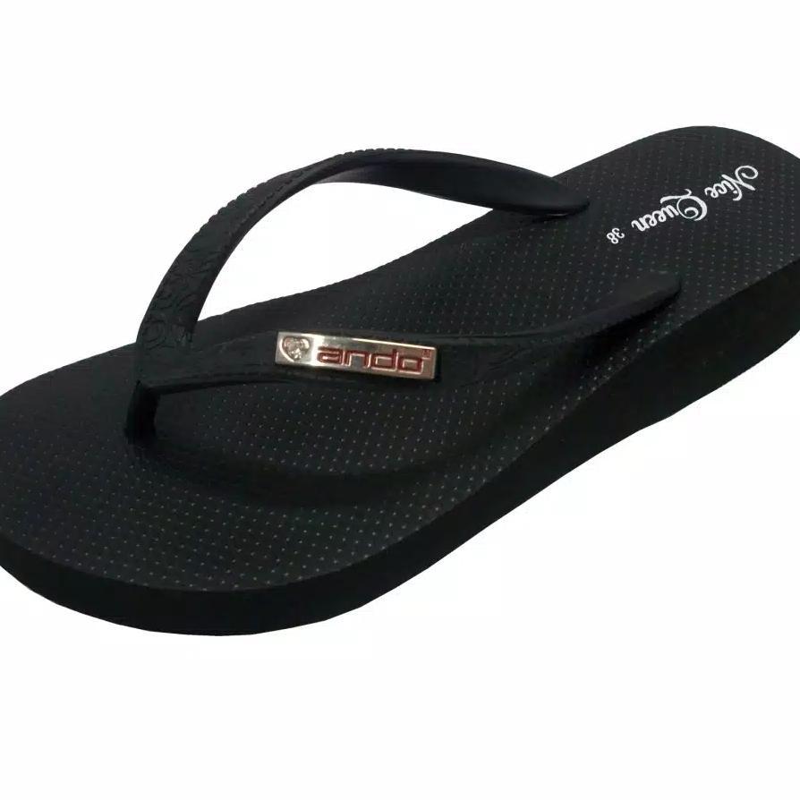 Ando Nice Queen + Putih Limited Sandal Wedges Wanita Dewasa Sandal Japit Ando Original