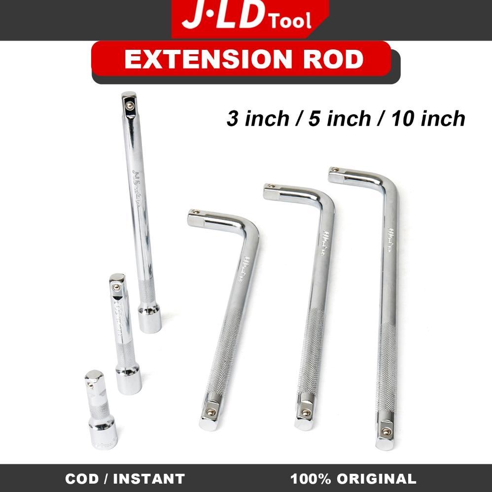 JLD 1/2 Double-end Extension Bar Kunci Shock L Kunci Shock Konektor 3/5/10 inch Gagang Kunci Shock G