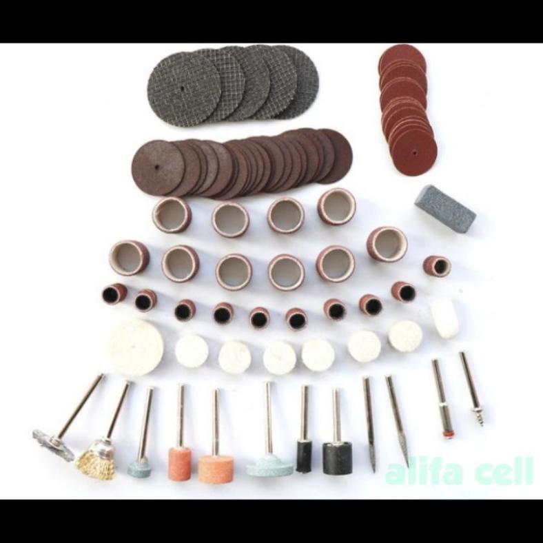 NEW 105 pcs aksesoris mata bor tuner ukir asah amplas poles gerinda mini set [terbaik][terlaris]