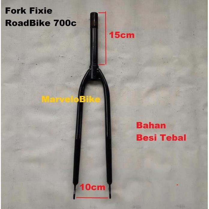Fork Sepeda Fixie RoadBike 700c Ukuran Standar 22.2mm Besi