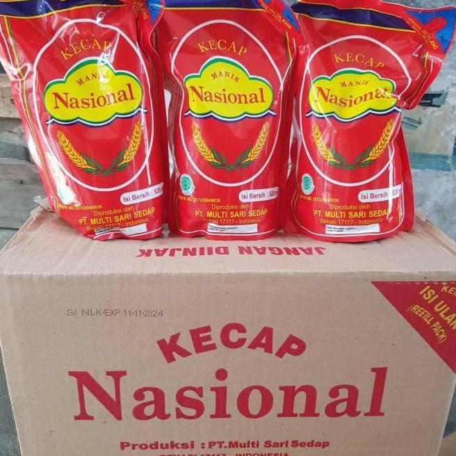 Kecap Manis Nasional Refill 520Ml 1 Dus Karton