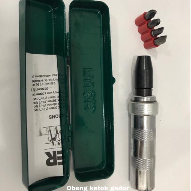 NEW RUSH Obeng ketok set 5 pis type 2500 obeng gedor bodi besi obeng tokok getok komplit mata screwd
