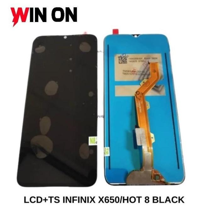 Lcd touchscreen infinix hot 8 / lcd 1set Infinix hot 8 original hitam