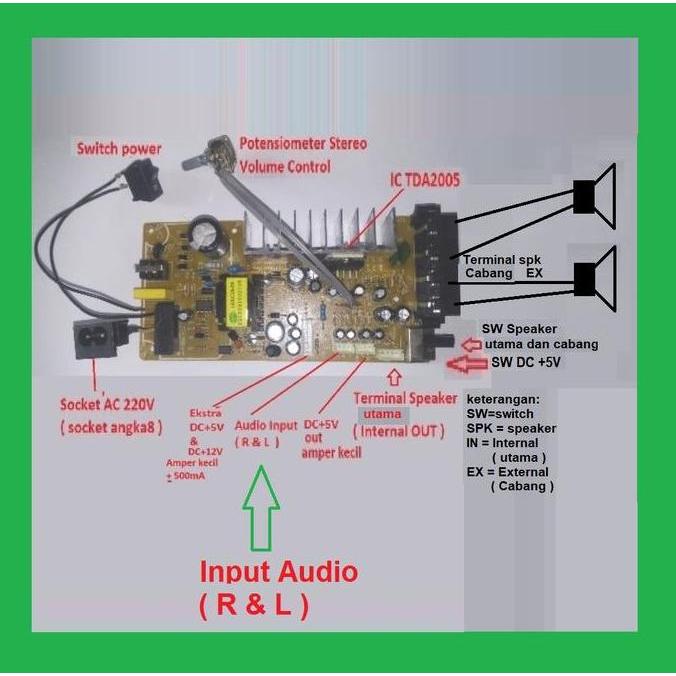 jresome.idde  - Power amplifier ampli stereo TDA2005 AX80Watt pakai AC220V PLN
