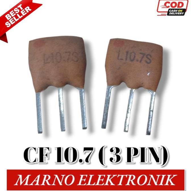 CERAMIC FILTER CF 10.7 10,7 10.7MHZ 10,7MHZ 3 PIN 3 KAKI KERAMIK ORI A2162