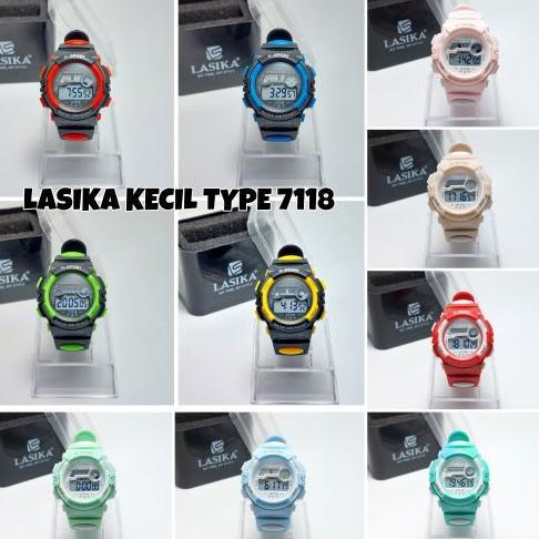 Jam Tangan Anak Cewe / Anak Cowo Digital Sporty Anti air Lasika Type 7118