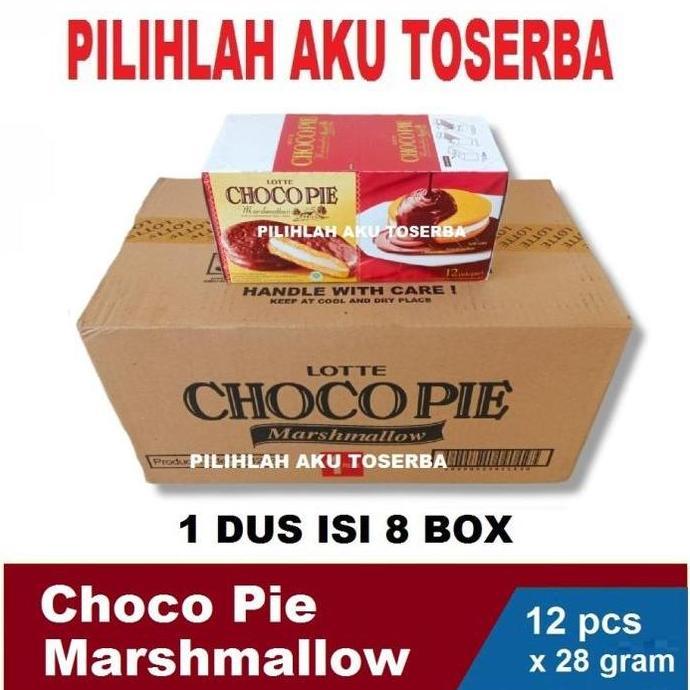 Lotte Choco Pie Marshmallow - ( Harga 1 Dus Isi 8 Box )