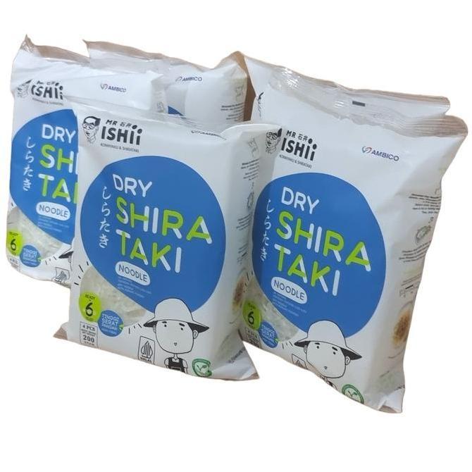 Nui- Mie Shirataki Sirataki Porang Konnyaku Konjac Noddle Kering Untuk Diet 200 Gram (Pack)
