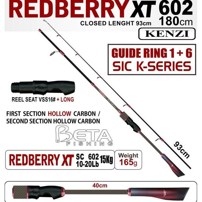 TERMURAH - ROD JORAN KENZI RED BERRY XT 10-20 LB