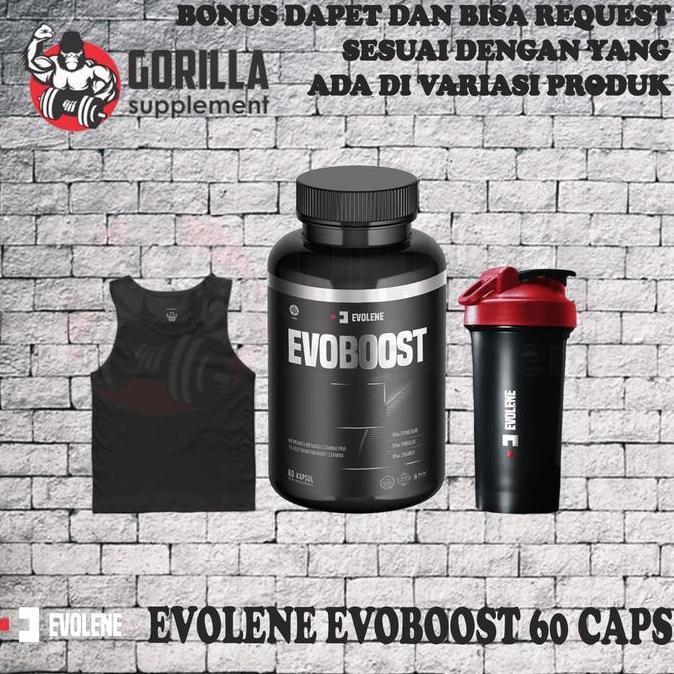 Muskel- Evolene Testolene Evoboost 60 Kapsul Testobooster Tongkat Ali Herbal Bpom Halal