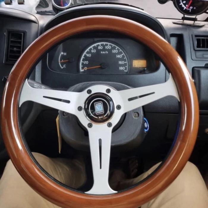 Steer Nardi Classic Wood Silver Spoke Kayu Stir Racing Steering Wheels Original Dan Terpercaya