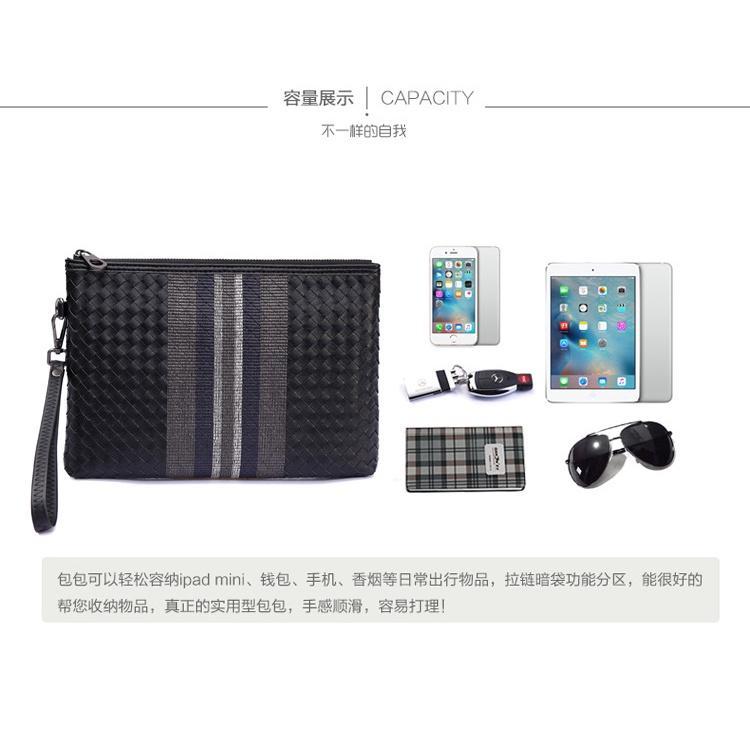 Tas Clutch Kulit Premium Anyaman Unik  - Dompet Pria & Wanita Import Original Untuk Pesta & Kerja | 