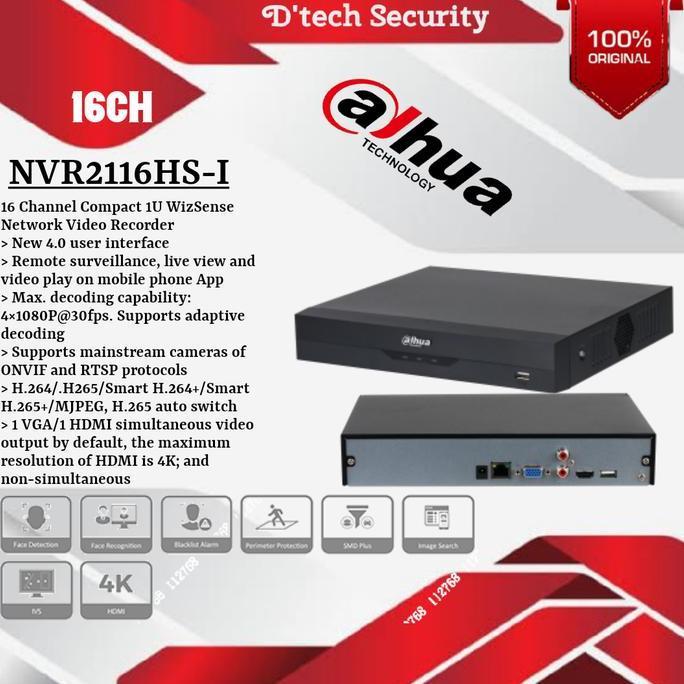 NVR Dahua 16Ch NVR 2116HS-I Dahua Wizsense New Series