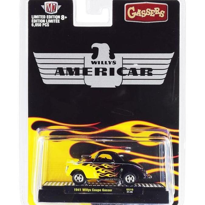 31600-GS10 - M2 MACHINES 1941 WILLYS COUPE GASSER "AMERICAR" 1:64 SCALE MODEL A2158